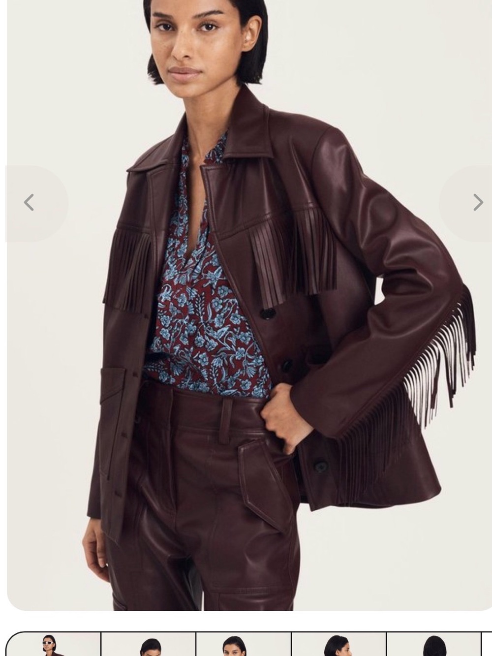 NWOT Derek Lam Gwenna Leather Fringe Jacket